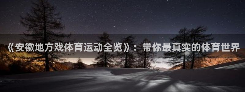 杏耀注册官网：《安徽地方戏体育运动全览》：带你最真实的体育世界