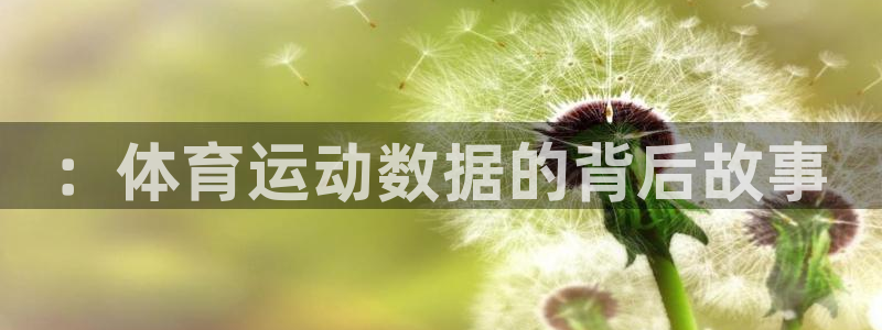 杏耀3登陆：：体育运动数据的背后故事